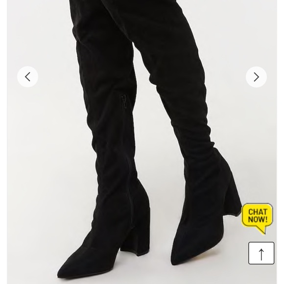 Forever 21 Shoes - Black wide calf thigh high boots